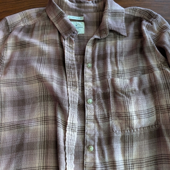 Light pink and brown flannel - Picture 3 of 7